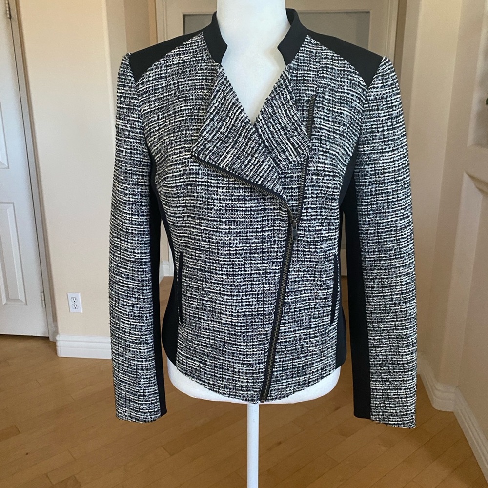 Halogen Monochrome Tweed Blazer